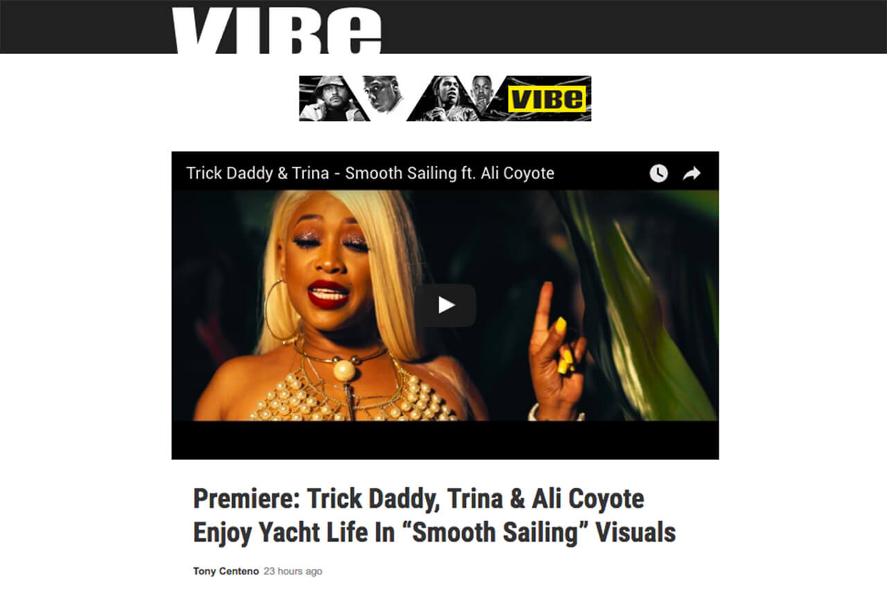 Trick Daddy & Trina’s “Smooth Sailing” video featured on Vibe.com